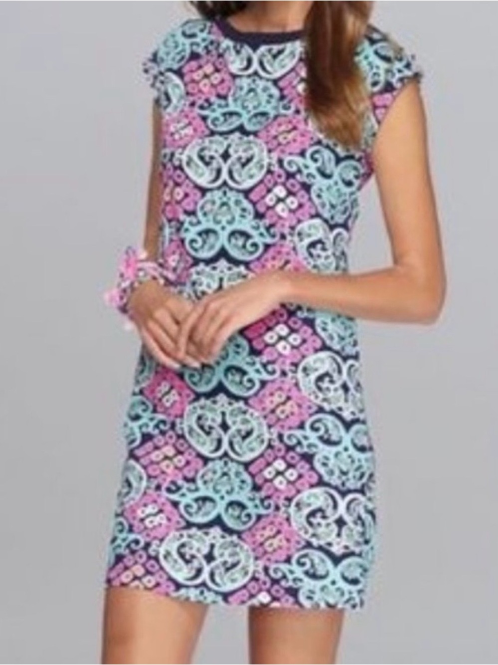 Lilly Pulitzer Robyn Shift Dress in Pink and Aqua